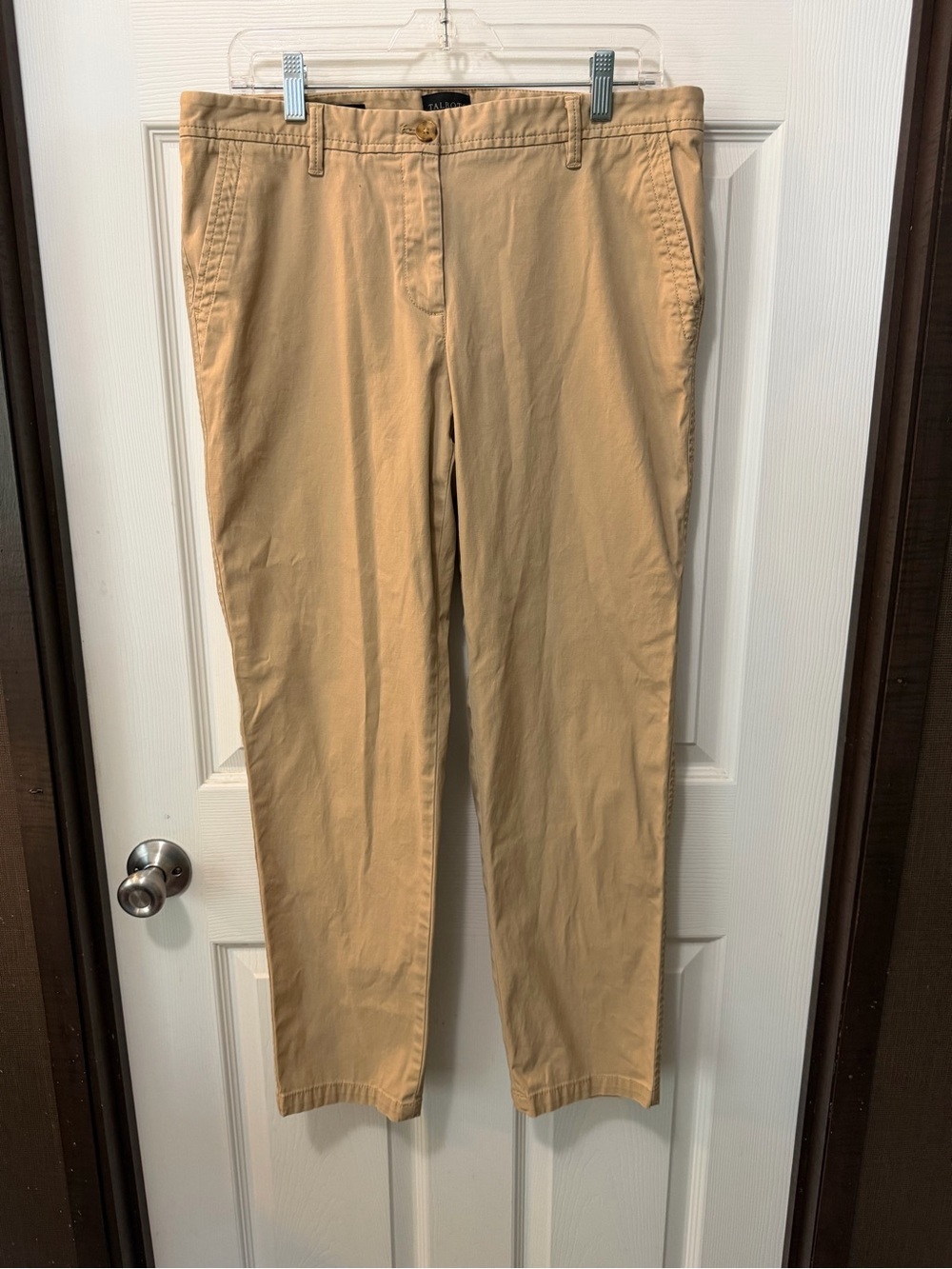 Women’s Talbots Khaki Relaxed Chino Straight Leg Pants Sz 8